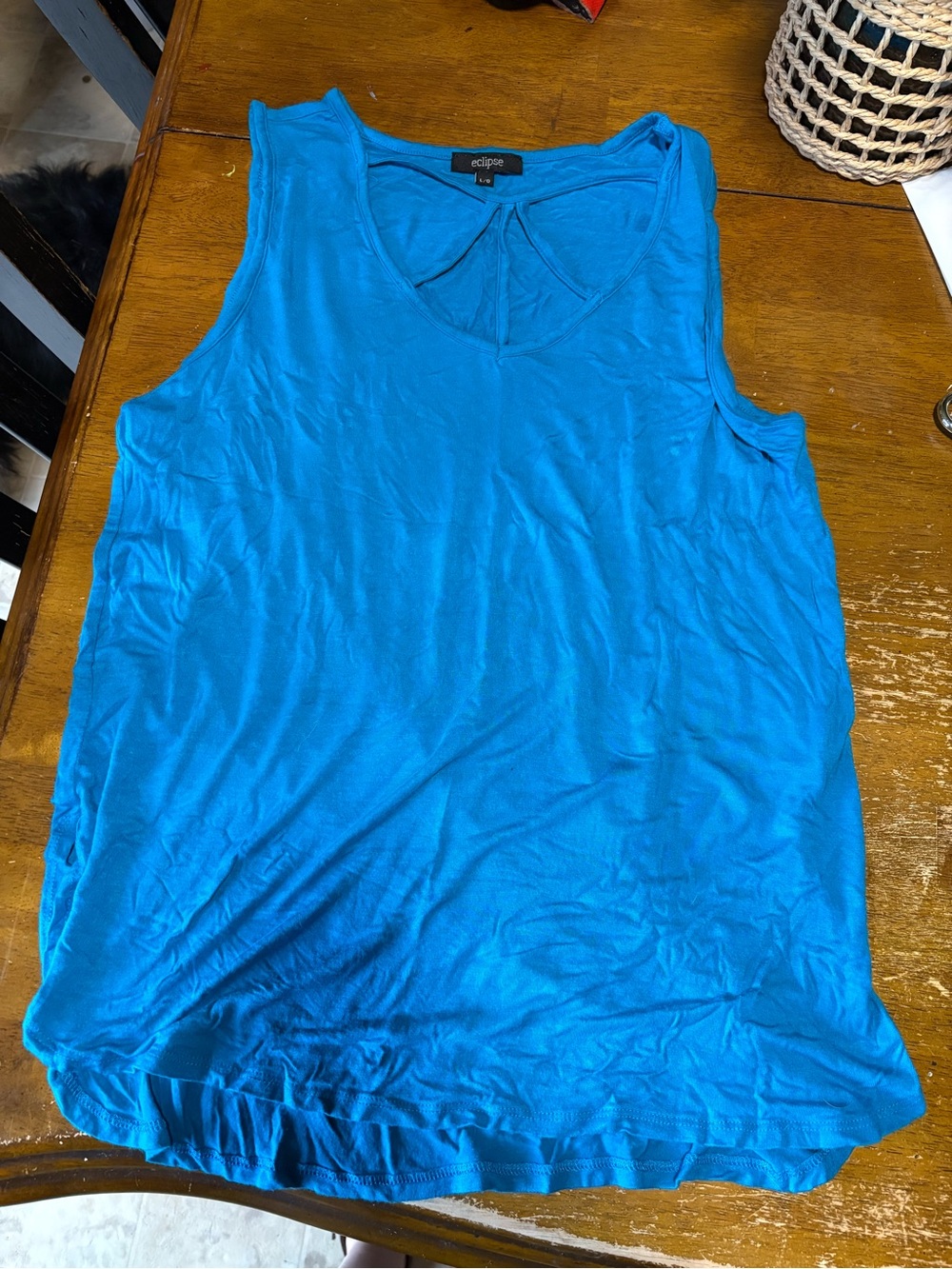 Eclipse Bright Turquoise Sleeveless V-Neck Tank